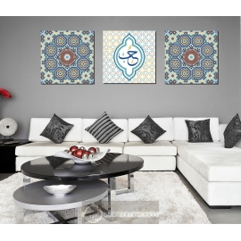 Tableaux Triptyque Mosaic Amour 2